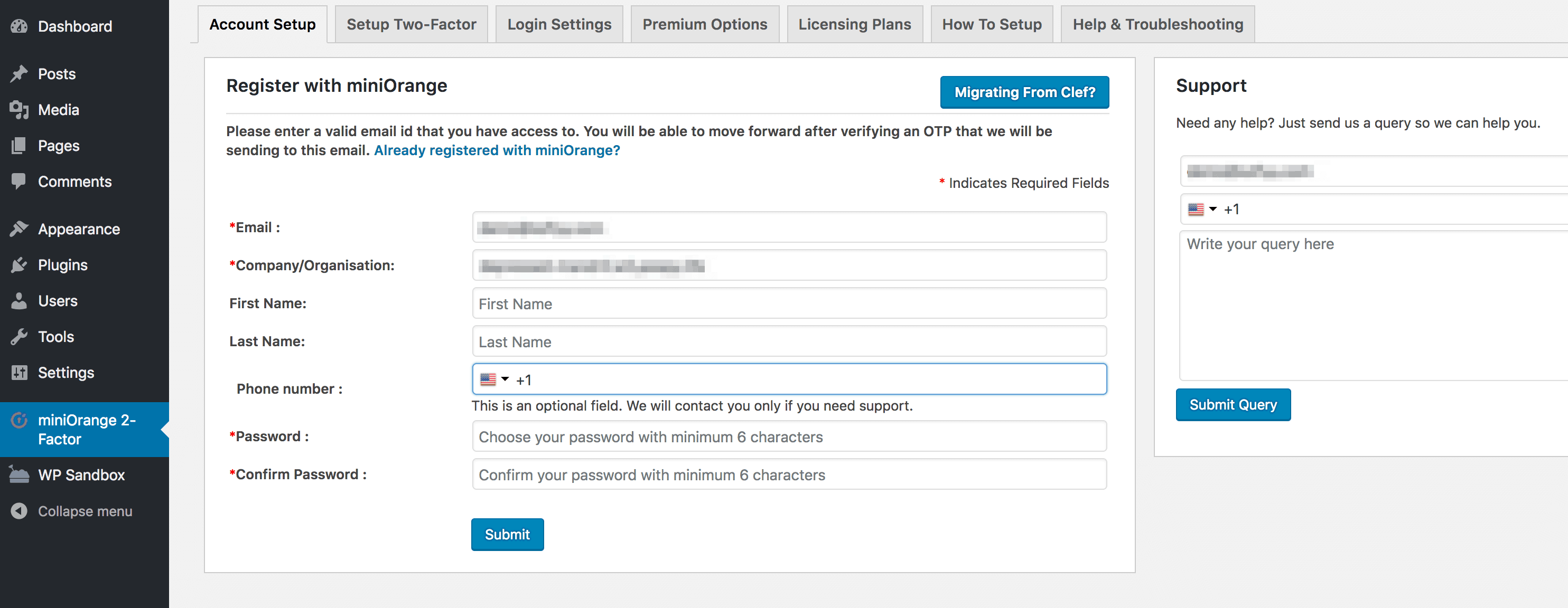 Configuring the setting for the Google Authenticator plugin.