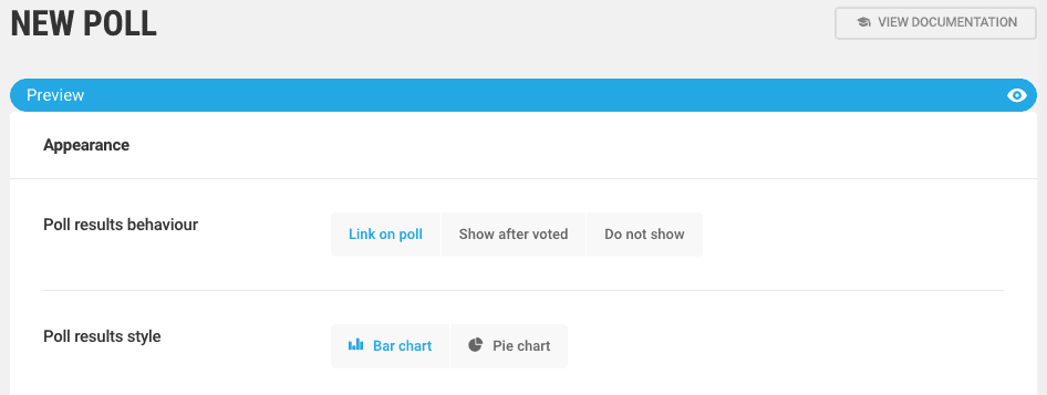 Forminator Poll Settings