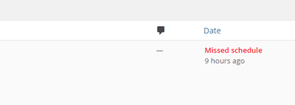 The Missed Scheduled Post error in WordPress.