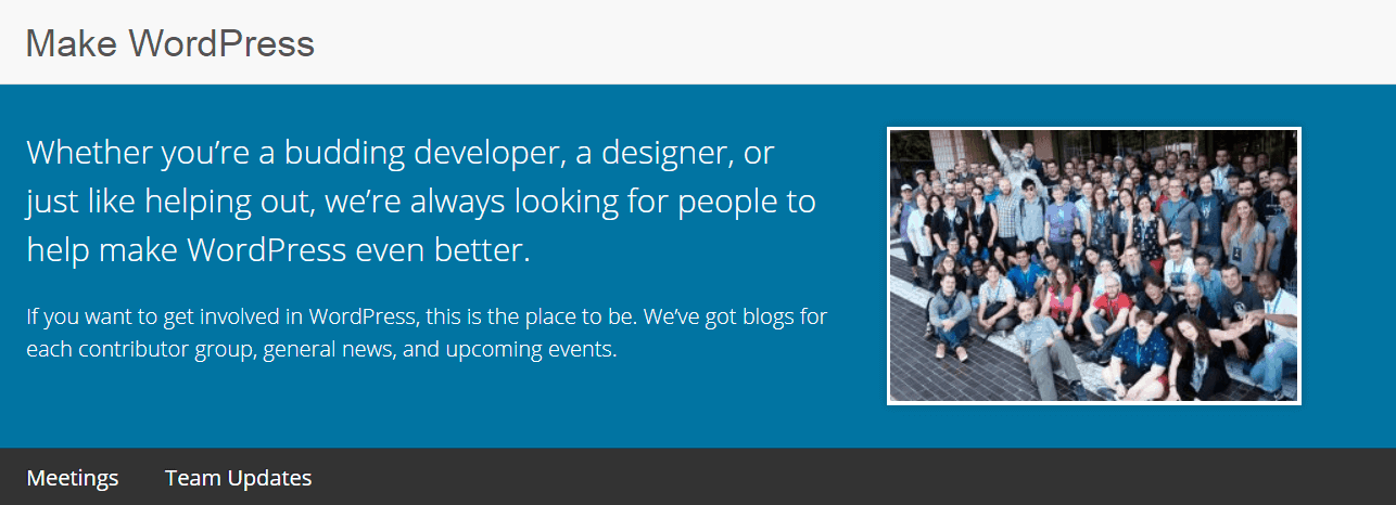 The Make WordPress website.
