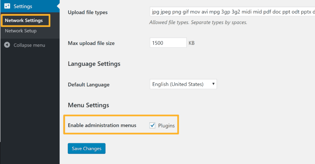 Enable plugin admin