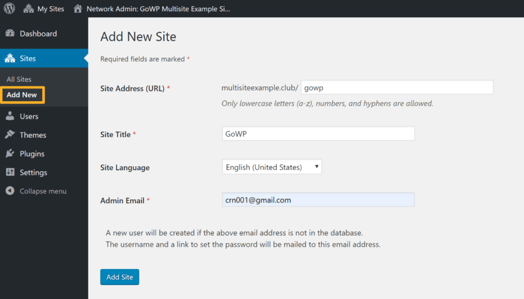 add site