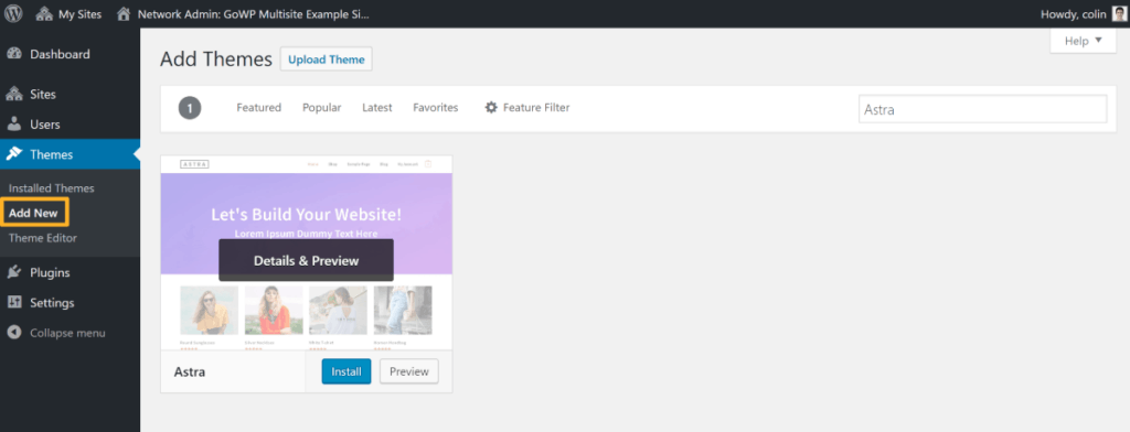 install theme