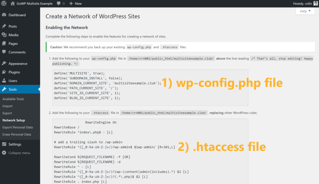 two code snippets