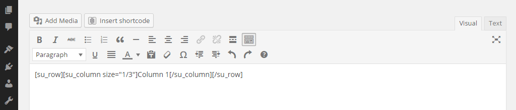Column and Row Shortcode