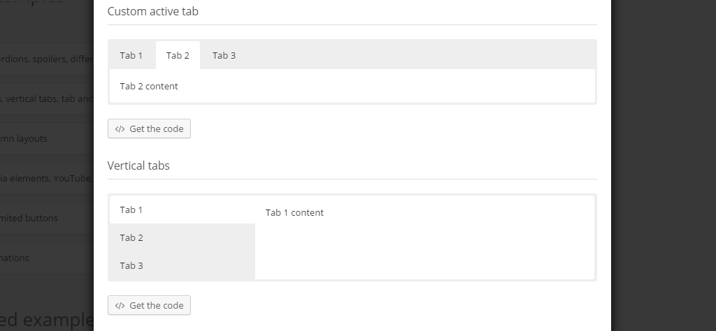 Tab Examples